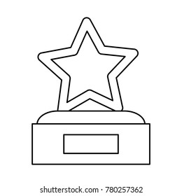 trophy  with star   vector illustration