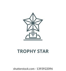 Trophy star vector line icon, linear concept, outline sign, symbol