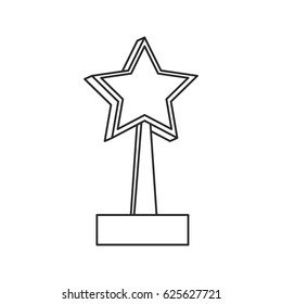 trophy star win image outline