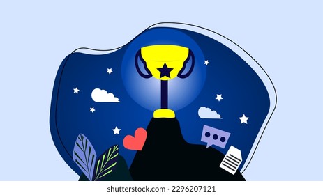 Trophy and Success In Business and Teamwork
