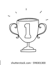 Trophy Of Success Doodle