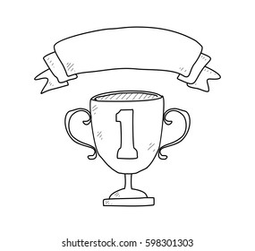 trophy of success doodle