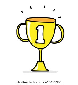 trophy of success doodle