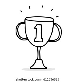 trophy of success doodle style