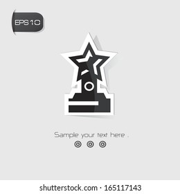 Trophy symbol,Black version,vector