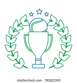 trophy tennis ball  emblem image 
