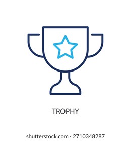 Trophy thin line icons. Original vector illustration.