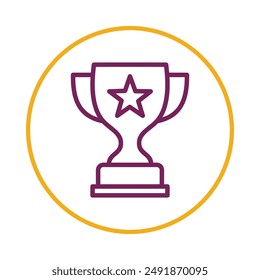 Trophy trendy icon stellar abstract vector illustration colorful artwork design
