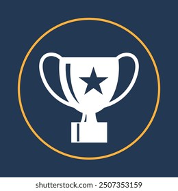 Trophy trendy icon valid abstract vector illustration colorful artwork beautiful design.eps