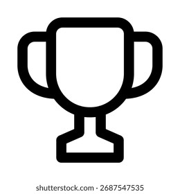 Trophy unique icon for modern and professional achievement and award design projects