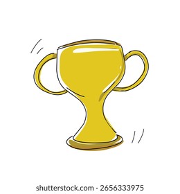 Trofeo de diseño de Vector de oro amarillo ilustración .eps