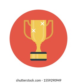 trophy vector flat colour icon 