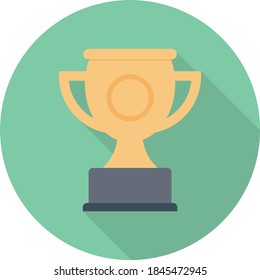 trophy vector flat colour icon 