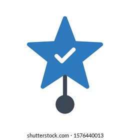 trophy vector glyph color icon 