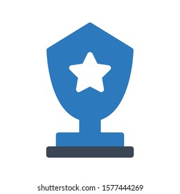 trophy vector glyph color icon 