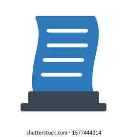 trophy vector glyph color icon 