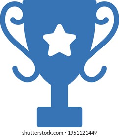 trophy vector glyph color icon