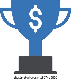 trophy vector glyph colour icon