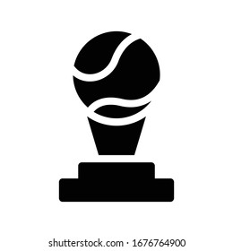 trophy vector glyph flat icon 