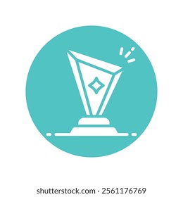 Trophy Vector Glyph Icon. Eps 10 File