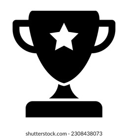 Trophy Vector Glyph Icon For Personal And Commercial Use.
