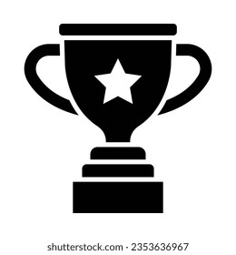 Trophy Vector Glyph Icon For Personal And Commercial Use.
