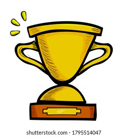 trophy, Vector hand draw sketch