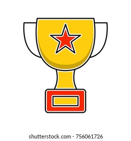 Trophy vector icon 