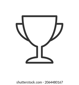 Trophy vector icon. Award symbol. Cup sign.