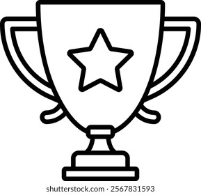 Trophy vector icon. Can be used for printing, mobile and web applications.