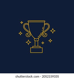 Plantilla de la ilustración de diseño de iconos del vector de Trofeo