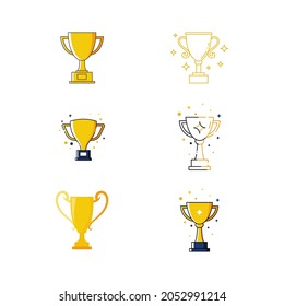 Plantilla de la ilustración de diseño de iconos del vector de Trofeo
