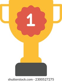 Trophy Vector Icon Flat Style