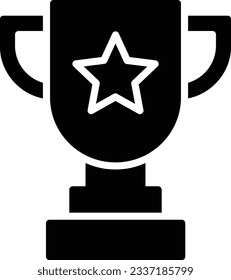Trophy Vector Icon Glyph Style