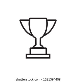 Trophy vector icon. The iconic symbol is an award in the finals