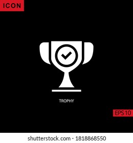 icono del vector trofeo. Icono de ilustración para gráficos, interfaces de medios impresos y diseño web.
