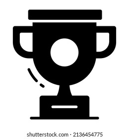 icono del vector trofeo. Ilustración para diseño gráfico y web.