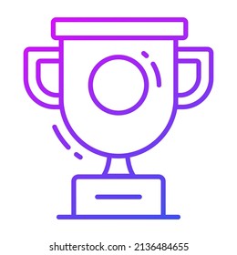 trophy vector icon. Illustration for graphic and web design.
