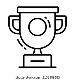 trophy vector icon. Illustration for graphic and web design.