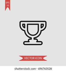 Trophy vector icon, illustration symbol