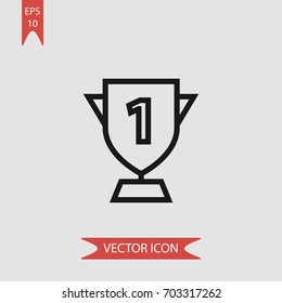 Trophy vector icon illustration symbol