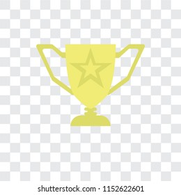 Trophy vector icon isolated on transparent background, Trophy logo concept