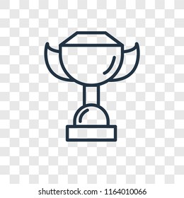 Trophy vector icon isolated on transparent background, Trophy logo concept