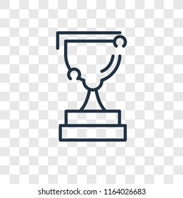 Trophy vector icon isolated on transparent background, Trophy logo concept