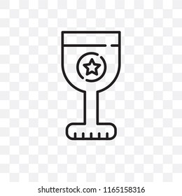 Trophy vector icon isolated on transparent background, Trophy logo concept