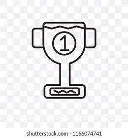 Trophy vector icon isolated on transparent background, Trophy logo concept