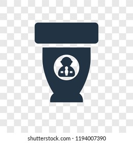 Trophy vector icon isolated on transparent background, Trophy transparency logo concept