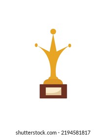 Trophy-Vektorsymbol einzeln auf weißem Hintergrund
