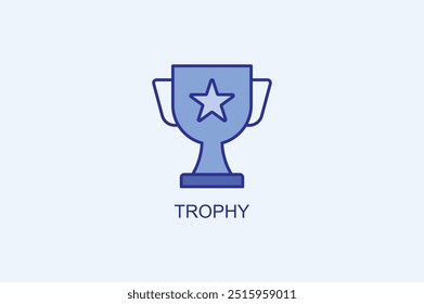 Trophy Vector Icon Or Logo Illustration