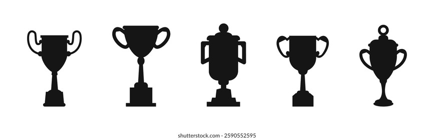 Trophy Vector Icon Set for Achievements